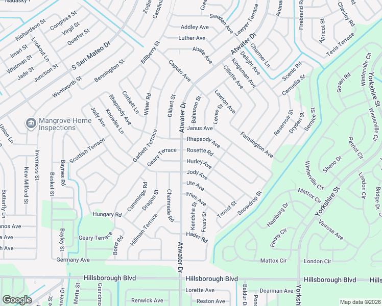 map of restaurants, bars, coffee shops, grocery stores, and more near 5007 Rosette Road in North Port
