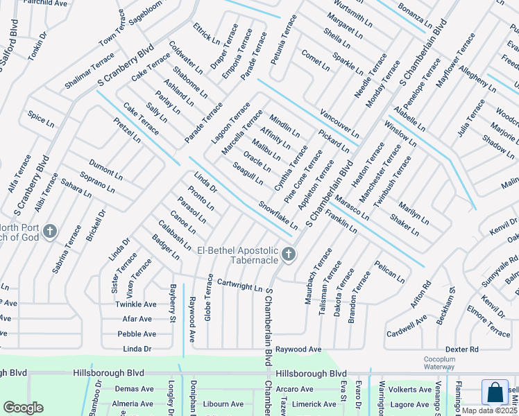 map of restaurants, bars, coffee shops, grocery stores, and more near 4580 Cynthia Terrace in North Port