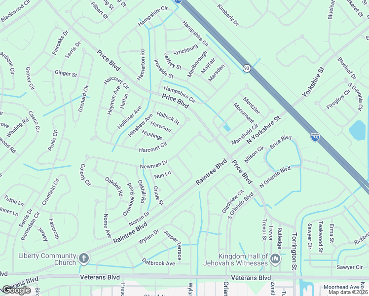 map of restaurants, bars, coffee shops, grocery stores, and more near Nale Court in North Port