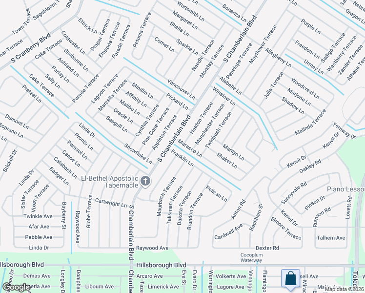 map of restaurants, bars, coffee shops, grocery stores, and more near 1907 Marasco Lane in North Port