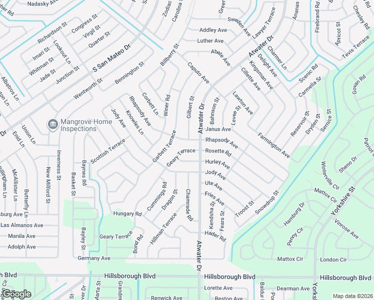 map of restaurants, bars, coffee shops, grocery stores, and more near 3863 Geary Terrace in North Port