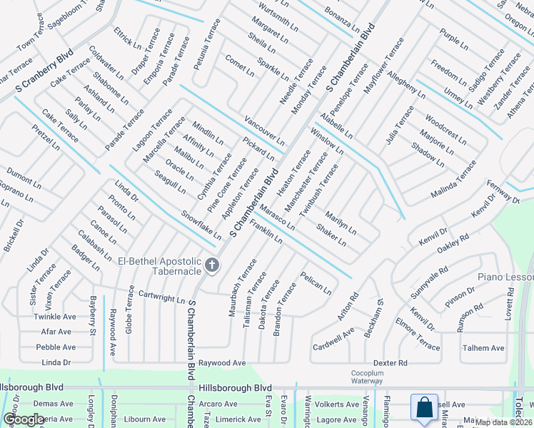 map of restaurants, bars, coffee shops, grocery stores, and more near 1907 Marasco Lane in North Port