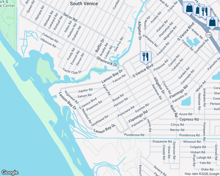 map of restaurants, bars, coffee shops, grocery stores, and more near 1240 South Venice Boulevard in Venice