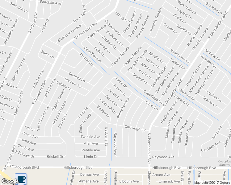 map of restaurants, bars, coffee shops, grocery stores, and more near 2716 Parasol Lane in North Port