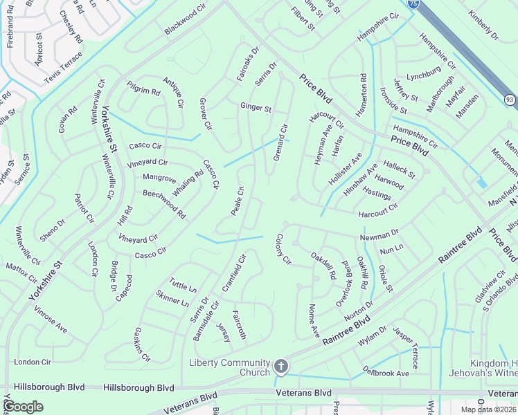 map of restaurants, bars, coffee shops, grocery stores, and more near 2606 Colony Circle in North Port