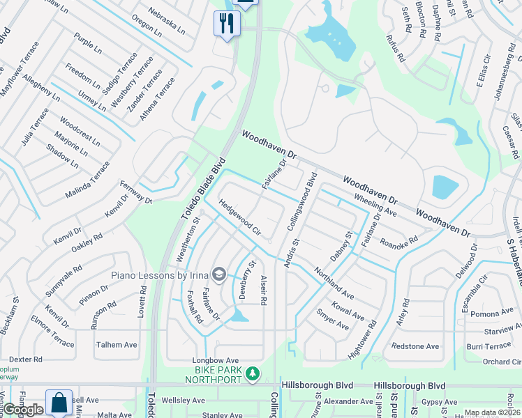 map of restaurants, bars, coffee shops, grocery stores, and more near 1445 Mims Court in North Port