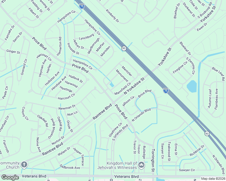 map of restaurants, bars, coffee shops, grocery stores, and more near Mansfield in North Port