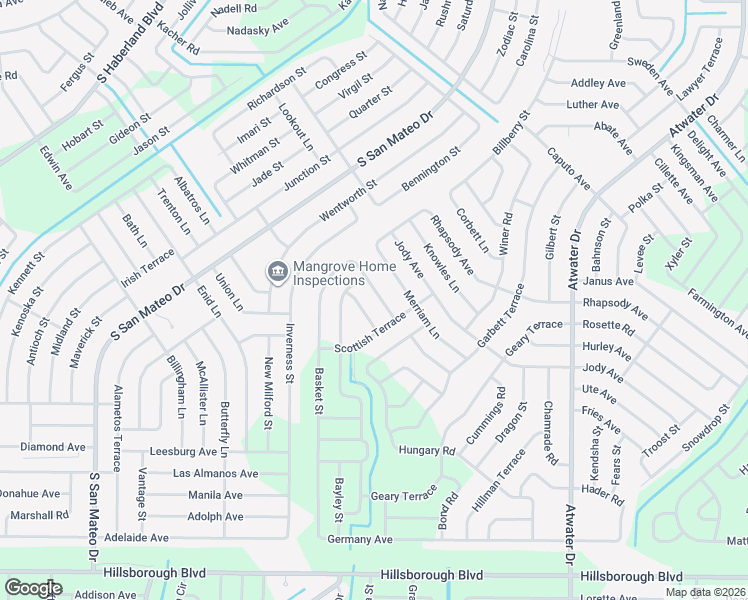 map of restaurants, bars, coffee shops, grocery stores, and more near 4210 Galvin Lane in North Port