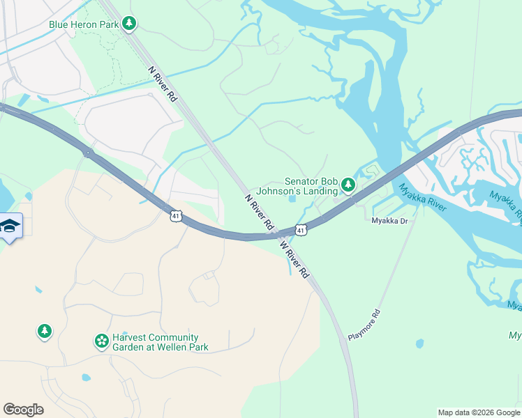 map of restaurants, bars, coffee shops, grocery stores, and more near 9055 South Tamiami Trail in Venice