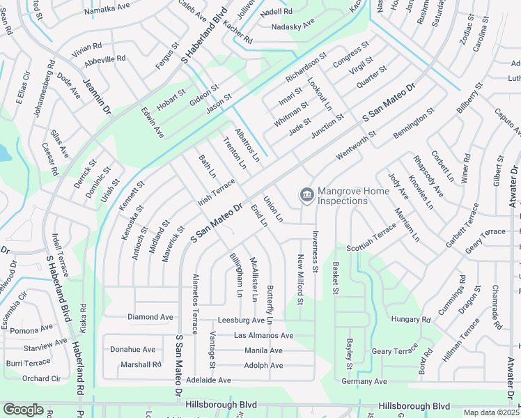 map of restaurants, bars, coffee shops, grocery stores, and more near 4066 Union Lane in North Port