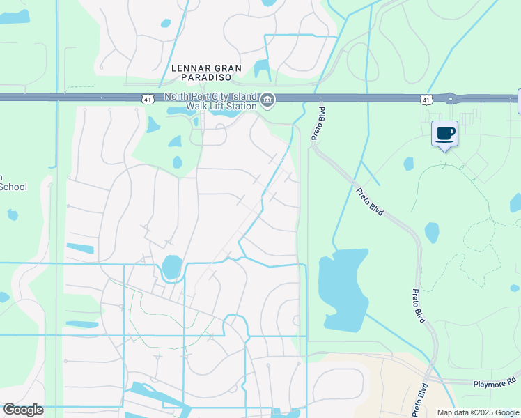 map of restaurants, bars, coffee shops, grocery stores, and more near 13294 Huerta Street in Venice
