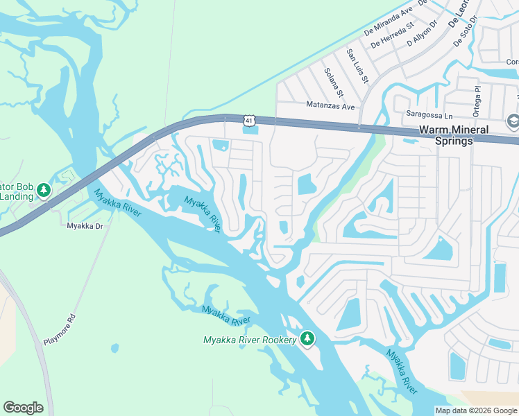 map of restaurants, bars, coffee shops, grocery stores, and more near 165 Bermuda Way in North Port