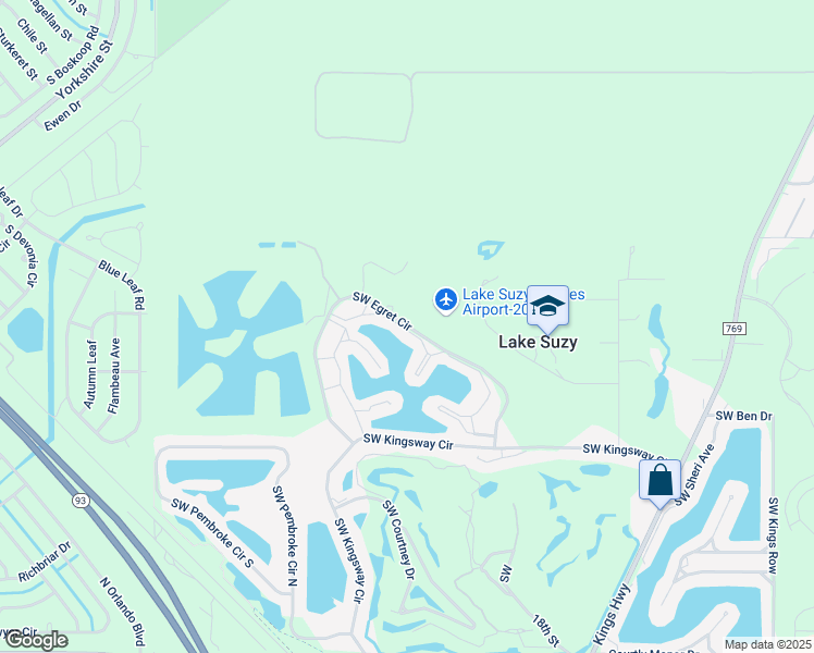map of restaurants, bars, coffee shops, grocery stores, and more near Southwest Egret Circle in Arcadia