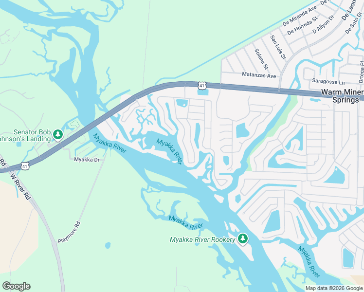 map of restaurants, bars, coffee shops, grocery stores, and more near 156 Martinique Road in Venice