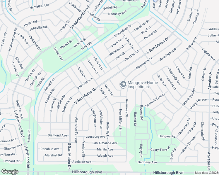 map of restaurants, bars, coffee shops, grocery stores, and more near 4066 Union Lane in North Port