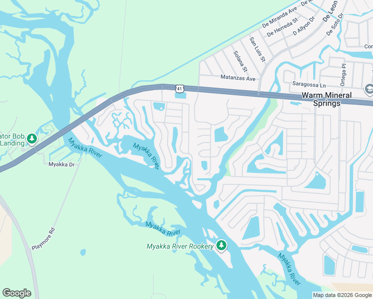 map of restaurants, bars, coffee shops, grocery stores, and more near 165 Bermuda Way in North Port