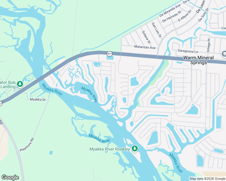map of restaurants, bars, coffee shops, grocery stores, and more near 165 Bermuda Way in North Port