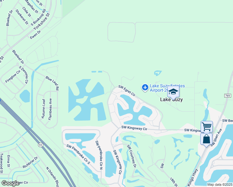 map of restaurants, bars, coffee shops, grocery stores, and more near 6 Southwest Egret Circle in Arcadia