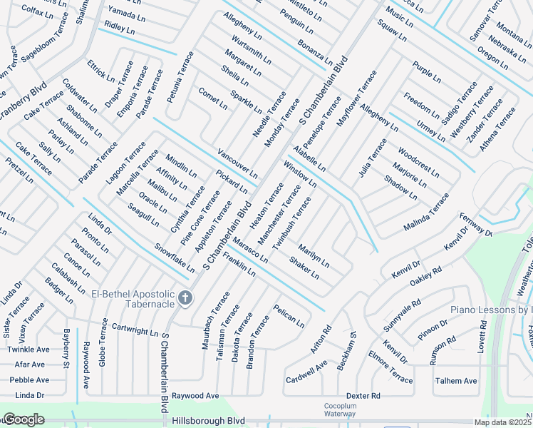 map of restaurants, bars, coffee shops, grocery stores, and more near 4206 Heaton Terrace in North Port