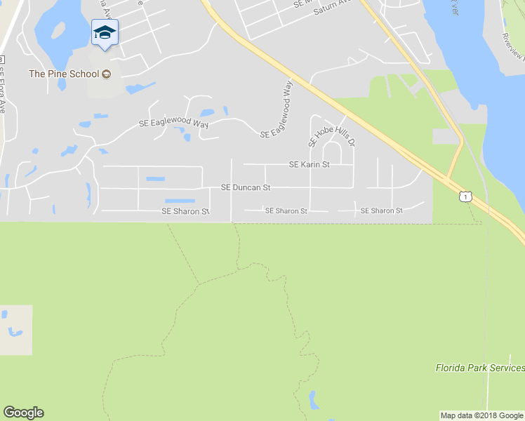 map of restaurants, bars, coffee shops, grocery stores, and more near 9498 Southeast Sharon Street in Hobe Sound