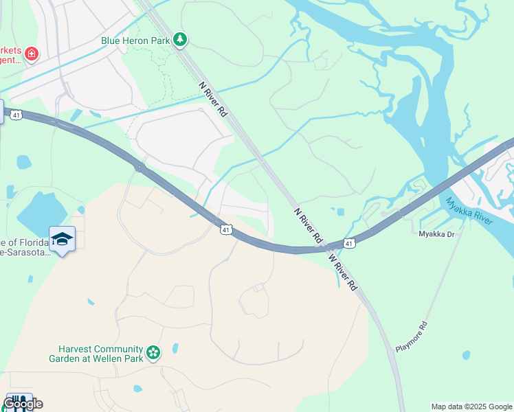 map of restaurants, bars, coffee shops, grocery stores, and more near 8717-9037 S Tamiami Trail in Venice