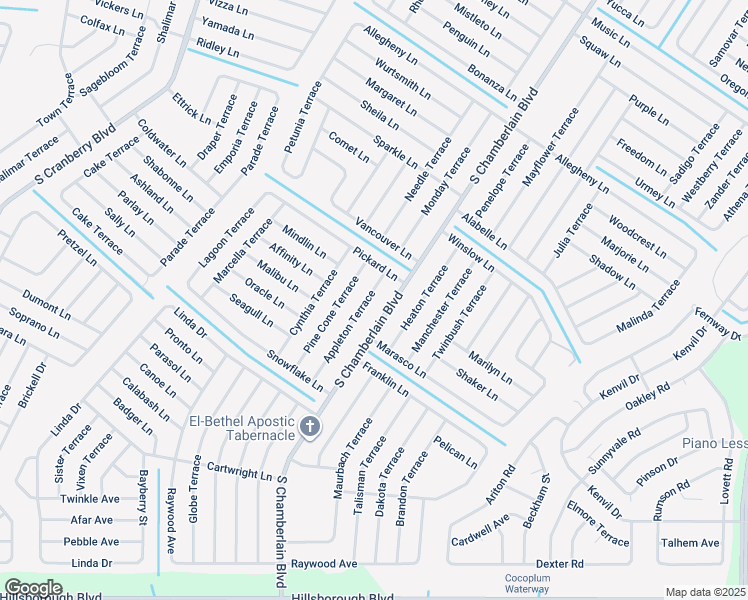 map of restaurants, bars, coffee shops, grocery stores, and more near 4190 South Chamberlain Boulevard in North Port