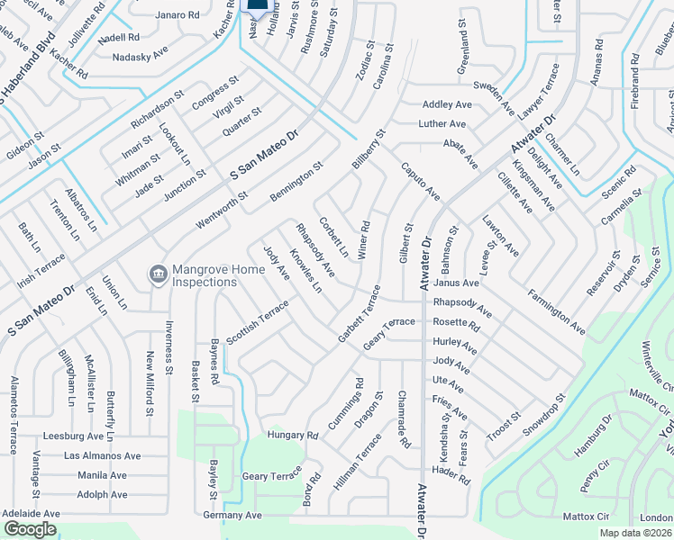map of restaurants, bars, coffee shops, grocery stores, and more near 4613 Corbett Lane in North Port