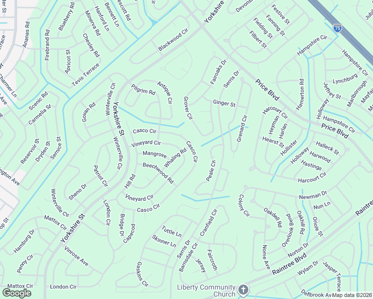 map of restaurants, bars, coffee shops, grocery stores, and more near Cotter Court in North Port