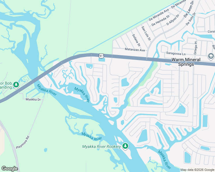 map of restaurants, bars, coffee shops, grocery stores, and more near 128 Rarotonga Road in North Port