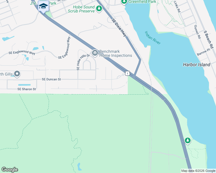 map of restaurants, bars, coffee shops, grocery stores, and more near 9662 Southeast Highborne Way in Hobe Sound