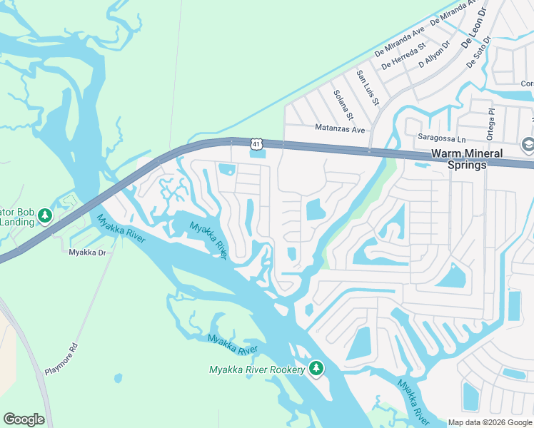 map of restaurants, bars, coffee shops, grocery stores, and more near 128 Rarotonga Road in North Port