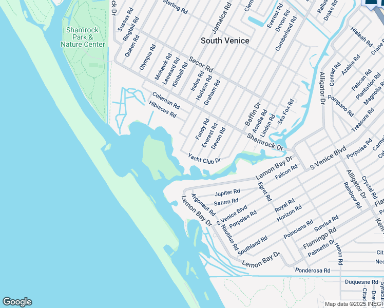 map of restaurants, bars, coffee shops, grocery stores, and more near 1486 Everest Road in Venice