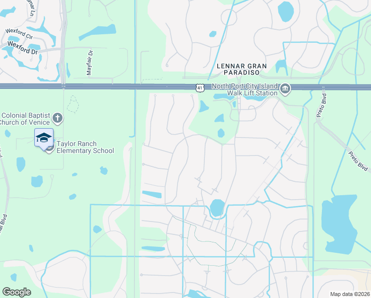 map of restaurants, bars, coffee shops, grocery stores, and more near 19375 Jacinda Street in Venice