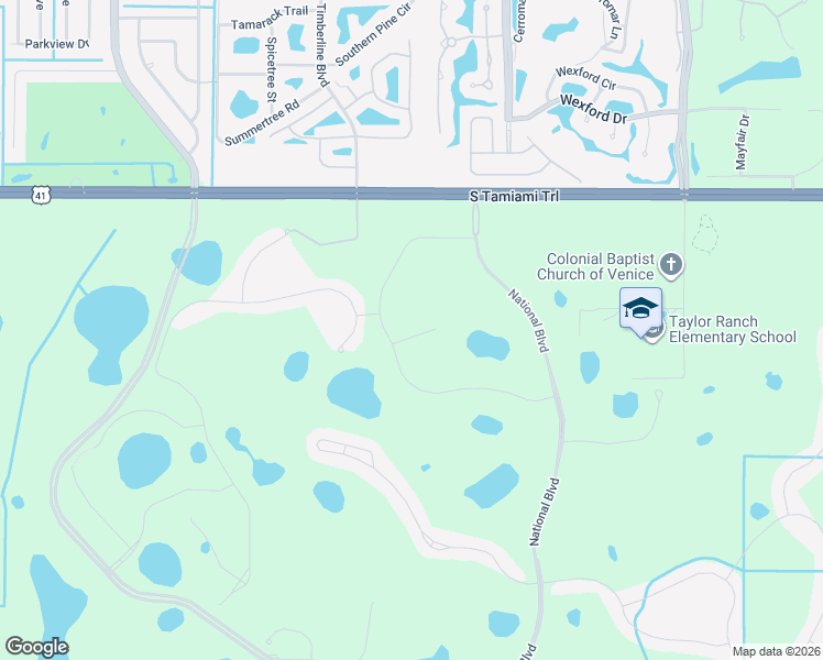 map of restaurants, bars, coffee shops, grocery stores, and more near 10612 Corkwood Court in Venice