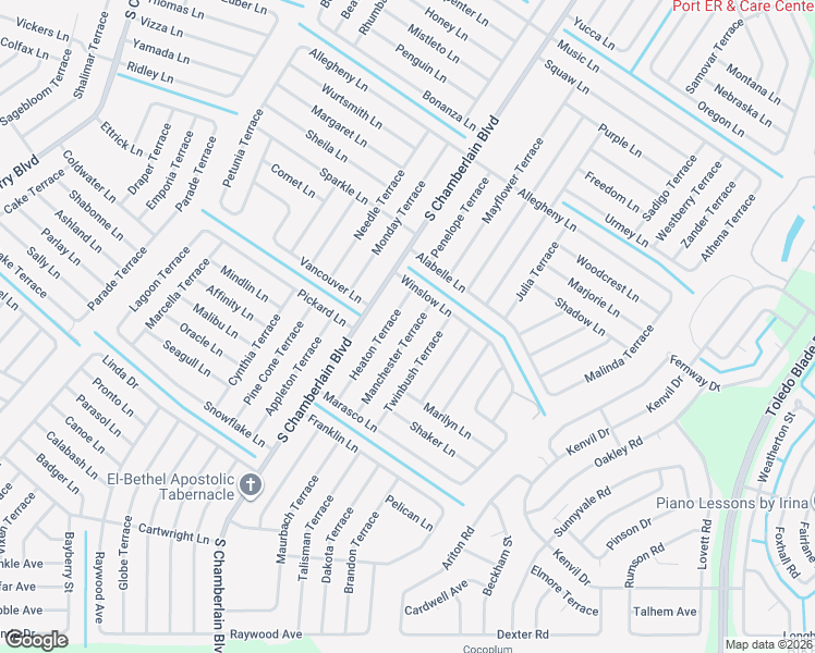 map of restaurants, bars, coffee shops, grocery stores, and more near 4079 Manchester Terrace in North Port