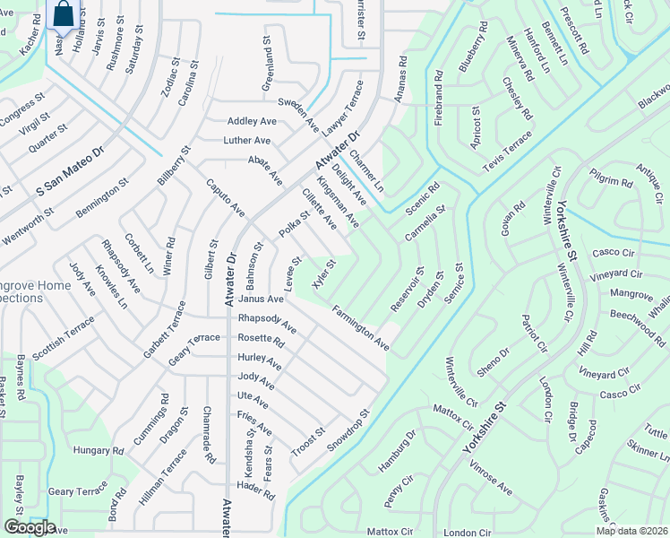 map of restaurants, bars, coffee shops, grocery stores, and more near 5366 Xyler Street in North Port