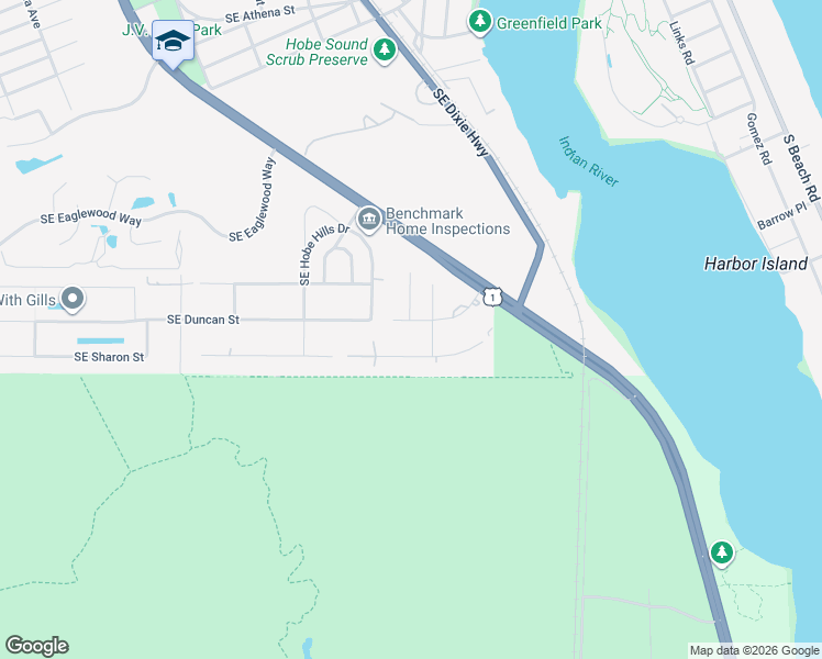 map of restaurants, bars, coffee shops, grocery stores, and more near 9662 Southeast Highborne Way in Hobe Sound