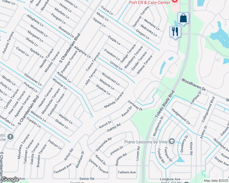 map of restaurants, bars, coffee shops, grocery stores, and more near 1189 Marjorie Lane in North Port