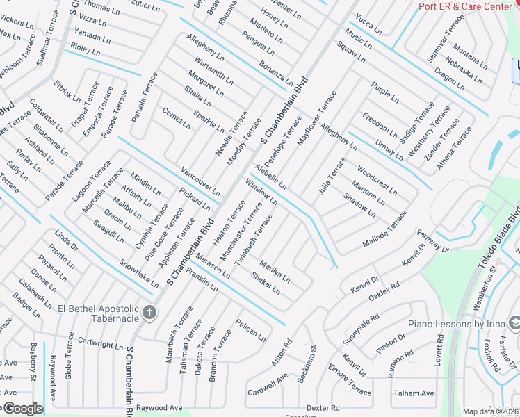 map of restaurants, bars, coffee shops, grocery stores, and more near 4079 Manchester Terrace in North Port