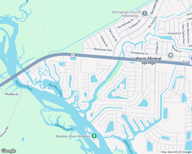 map of restaurants, bars, coffee shops, grocery stores, and more near 444 New Pond Court in North Port