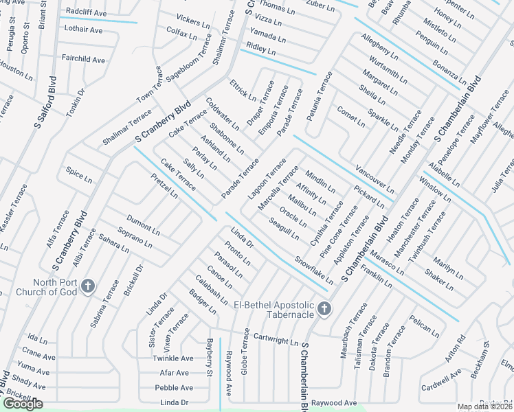 map of restaurants, bars, coffee shops, grocery stores, and more near 4511 Marcella Terrace in North Port