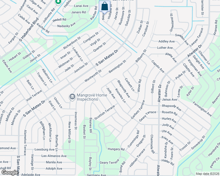 map of restaurants, bars, coffee shops, grocery stores, and more near 4242 Jody Avenue in North Port