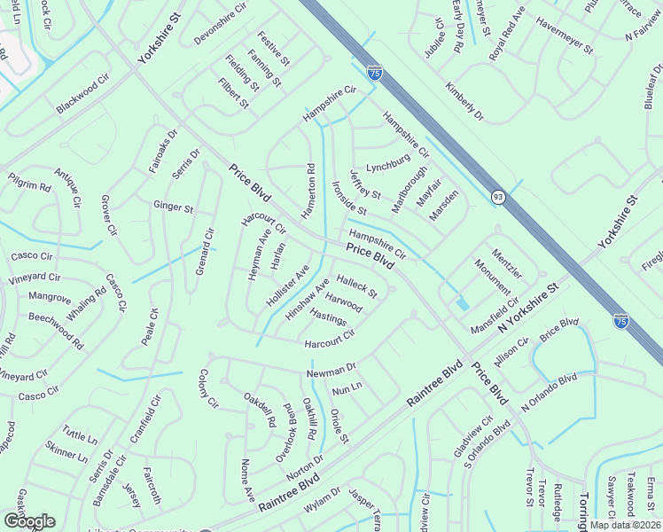 map of restaurants, bars, coffee shops, grocery stores, and more near 7711 Harcourt Circle in North Port