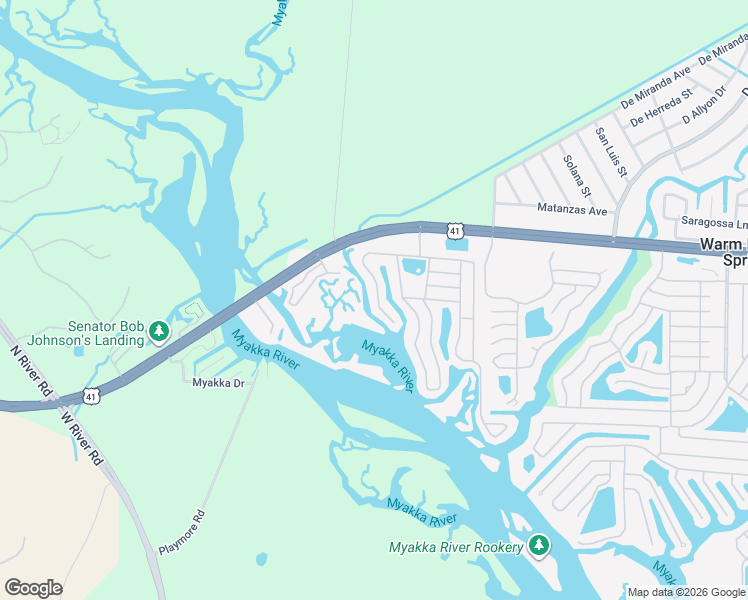 map of restaurants, bars, coffee shops, grocery stores, and more near 115 Lazy River Road in Venice