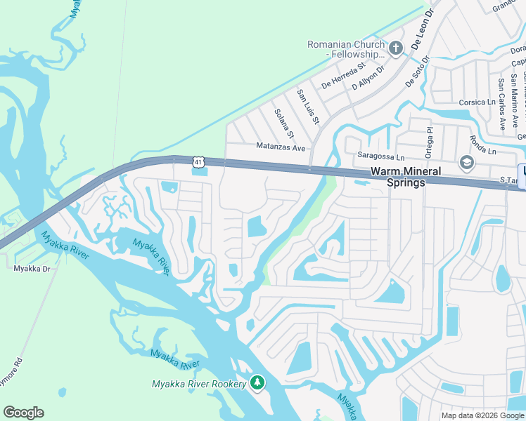 map of restaurants, bars, coffee shops, grocery stores, and more near 444 New Pond Court in North Port