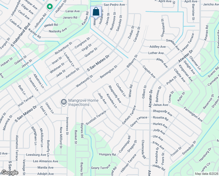 map of restaurants, bars, coffee shops, grocery stores, and more near 3369 Billberry Street in North Port