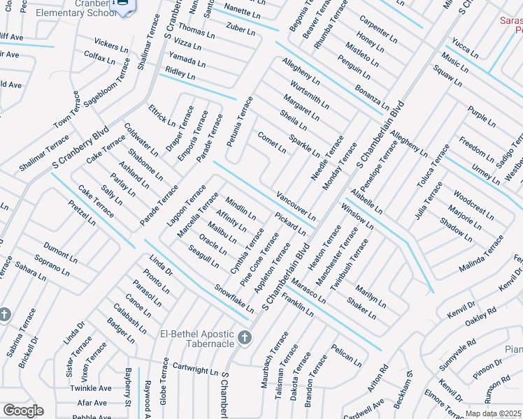 map of restaurants, bars, coffee shops, grocery stores, and more near 2333 Pickard Lane in North Port