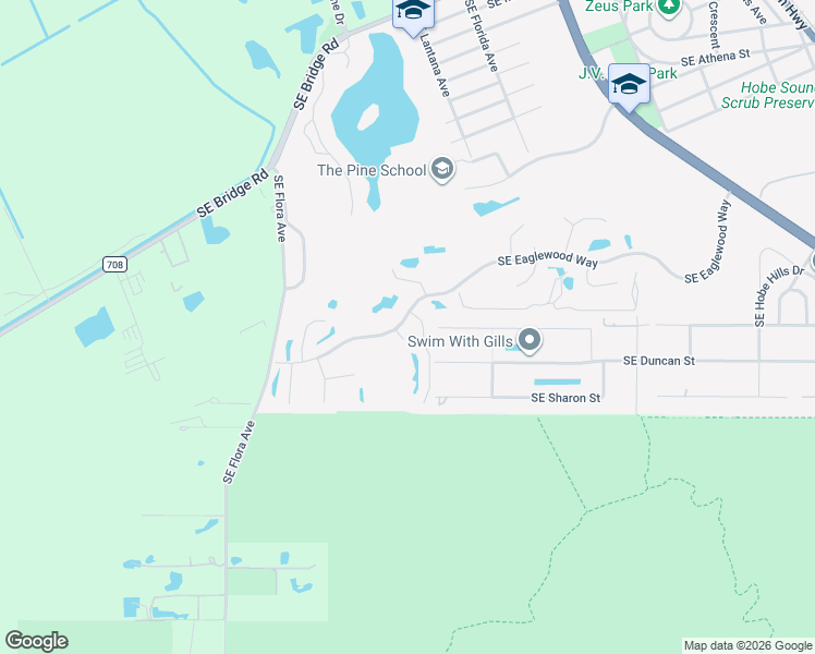 map of restaurants, bars, coffee shops, grocery stores, and more near 8320 Southeast Eaglewood Way in Hobe Sound