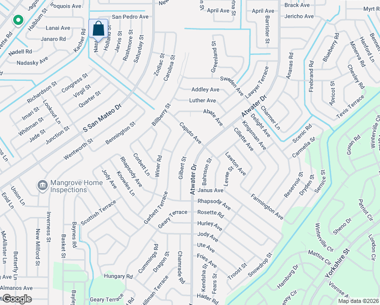 map of restaurants, bars, coffee shops, grocery stores, and more near 3363 Atwater Drive in North Port