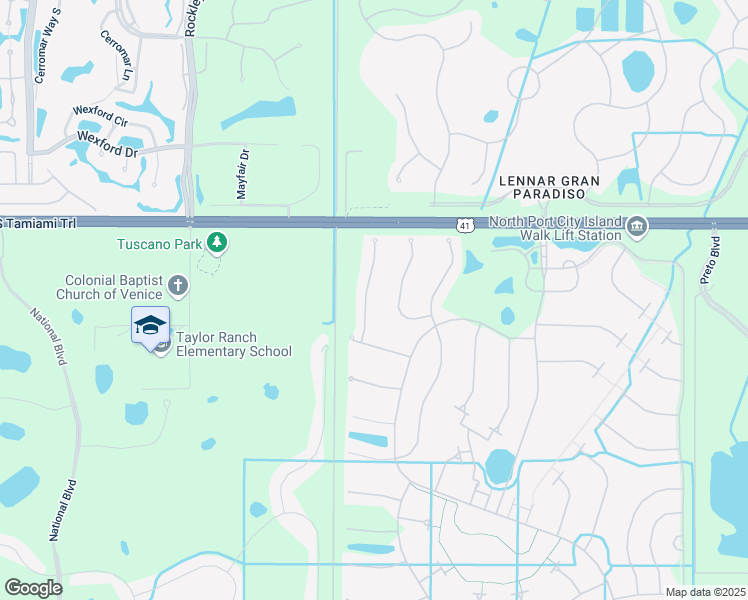 map of restaurants, bars, coffee shops, grocery stores, and more near 19631 Quisto Street in Venice